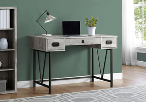 Monarch Specialties I 7413 Bureau, Bureau À Domicile, Ordinateur Portable, Tiroirs De Rangement, 48"l, Travail, Métal, Stratifié, Gris, Noir, Transitionnel - Simple Boutique