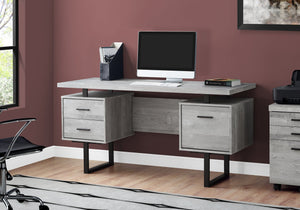 Monarch Specialties I 7417 Bureau, Bureau À Domicile, Ordinateur Portable, Configuration Gauche, Droite, Tiroirs De Rangement, 60"l, Travail, Métal, Stratifié, Gris, Noir, Contemporain, Moderne - Simple Boutique