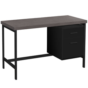 Monarch Specialties I 7437 Bureau, Bureau À Domicile, Ordinateur Portable, Configuration Gauche, Droite, Tiroirs De Rangement, 48"l, Travail, Métal, Stratifié, Noir, Gris, Contemporain, Moderne - Simple Boutique
