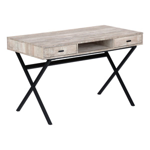Monarch Specialties I 7449 Bureau, Bureau À Domicile, Ordinateur Portable, Tiroirs De Rangement, 48"l, Travail, Métal, Stratifié, Beige, Noir, Contemporain, Moderne - Simple Boutique