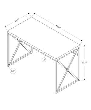Monarch Specialties I 7450 Bureau, Bureau À Domicile, Ordinateur Portable, Travail, Métal, Stratifié, Brun, Noir, Contemporain, Moderne - Simple Boutique