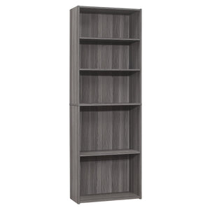 Monarch Specialties I 7469 Étagère À Livres, Étagère, 6 Niveaux, 72"h, Bureau, Chambre À Coucher, Stratifié, Gris, Transitionnel - Simple Boutique