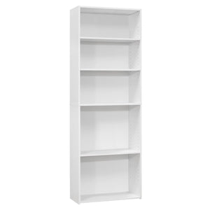 Monarch Specialties I 7470 Étagère À Livres, Étagère, 6 Niveaux, 72"h, Bureau, Chambre À Coucher, Stratifié, Blanc, Transitionnel - Simple Boutique