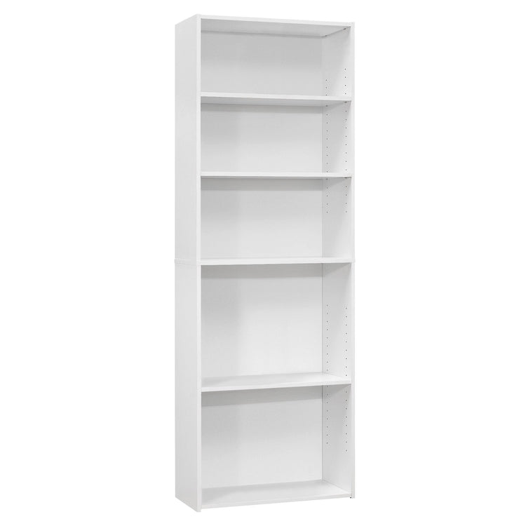 Monarch Specialties I 7470 Étagère À Livres, Étagère, 6 Niveaux, 72"h, Bureau, Chambre À Coucher, Stratifié, Blanc, Transitionnel - Simple Boutique