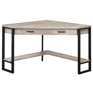 Monarch Specialties I 7506 Bureau, Bureau À Domicile, Coin, Tiroirs De Rangement, 42"l, Travail, Ordinateur Portable, Métal, Stratifié, Beige, Noir, Contemporain, Moderne - Simple Boutique