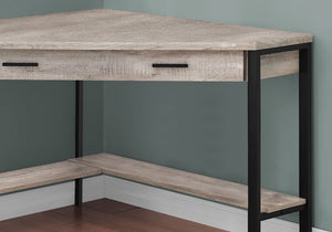 Monarch Specialties I 7506 Bureau, Bureau À Domicile, Coin, Tiroirs De Rangement, 42"l, Travail, Ordinateur Portable, Métal, Stratifié, Beige, Noir, Contemporain, Moderne - Simple Boutique