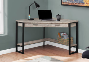 Monarch Specialties I 7506 Bureau, Bureau À Domicile, Coin, Tiroirs De Rangement, 42"l, Travail, Ordinateur Portable, Métal, Stratifié, Beige, Noir, Contemporain, Moderne - Simple Boutique