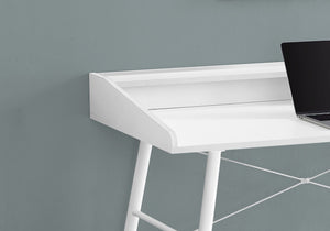 Monarch Specialties I 7535 Bureau, Bureau À Domicile, Ordinateur Portable, Étagères De Rangement, 48"l, Travail, Métal, Stratifié, Blanc, Contemporain, Moderne - Simple Boutique