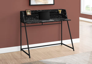 Monarch Specialties I 7544 Bureau, Bureau À Domicile, Ordinateur Portable, Étagères De Rangement, 48"l, Travail, Métal, Stratifié, D'aspect Marbre Noir, Contemporain, Moderne - Simple Boutique