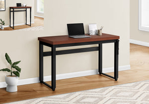 Monarch Specialties I 7676 Bureau, Bureau À Domicile, Debout, Ajustable, 48"l, Travail, Ordinateur Portable, Métal, Stratifié, Brun, Noir, Contemporain, Moderne - Simple Boutique