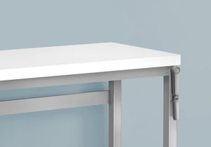 Monarch Specialties I 7683 Bureau, Bureau À Domicile, Debout, Ajustable, 48"l, Travail, Ordinateur Portable, Métal, Stratifié, Blanc, Gris, Contemporain, Moderne - Simple Boutique
