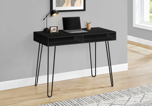 Monarch Specialties I 7771 Bureau, Bureau À Domicile, Ordinateur Portable, Configuration Gauche, Droite, Tiroirs De Rangement, 40"l, Travail, Métal, Stratifié, Noir, Contemporain, Moderne - Simple Boutique