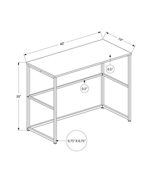 Monarch Specialties I 7777 Bureau, Bureau À Domicile, Ordinateur Portable, Configuration Gauche, Droite, Tiroirs De Rangement, 40"l, Travail, Métal, Stratifié, Brun, Noir, Contemporain, Moderne - Simple Boutique