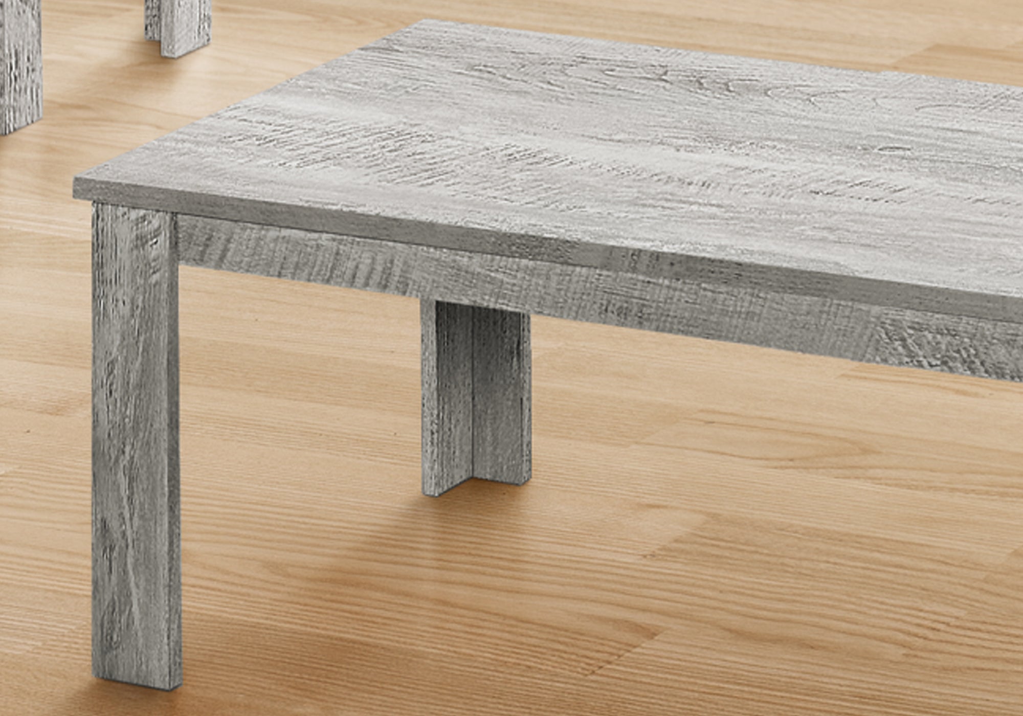 Monarch Specialties I 7860P Ensemble De Table, Ensemble 3pcs, Café, Bout, Côté, Accent, Salon, Stratifié, Gris, Transitionnel - Simple Boutique