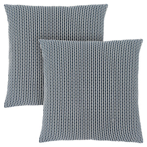 Monarch Specialties I 9241 Oreillers, Lot De 2, 18 X 18 Carré, Encart Inclus, Jeté Décoratif, Accent, Sofa, Canapé, Chambre À Coucher, Polyester, Hypoallergénique, Bleu, Moderne - Simple Boutique