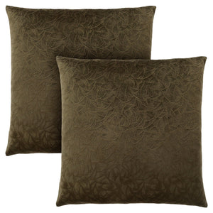 Monarch Specialties I 9263 Oreillers, Lot De 2, 18 X 18 Carré, Encart Inclus, Jeté Décoratif, Accent, Sofa, Canapé, Chambre À Coucher, Polyester, Hypoallergénique, Vert, Moderne - Simple Boutique