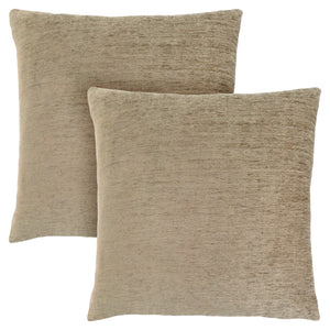 Monarch Specialties I 9297 Oreillers, Lot De 2, 18 X 18 Carré, Encart Inclus, Jeté Décoratif, Accent, Sofa, Canapé, Chambre À Coucher, Polyester, Hypoallergénique, Beige, Moderne - Simple Boutique