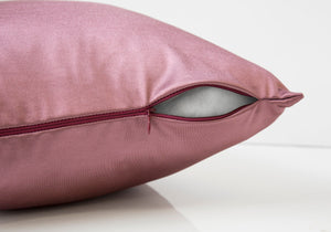 Monarch Specialties I 9339 Oreillers, Lot De 2, 18 X 18 Carré, Encart Inclus, Jeté Décoratif, Accent, Sofa, Canapé, Chambre À Coucher, Polyester, Hypoallergénique, Rose, Moderne - Simple Boutique