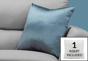 Monarch Specialties I 9342 Oreillers, 18 X 18 Carré, Encart Inclus, Jeté Décoratif, Accent, Sofa, Canapé, Chambre À Coucher, Polyester, Hypoallergénique, Bleu, Moderne - Simple Boutique