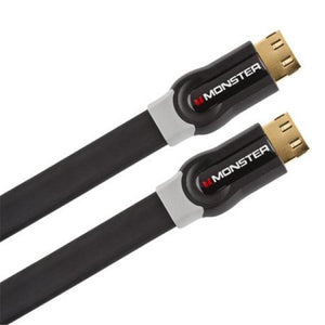 Monster Câble HDMI Plat, Haute Vitesse de 8 pi avec Ethernet, Connecteur Plaqué Or, Noir - Simple Boutique