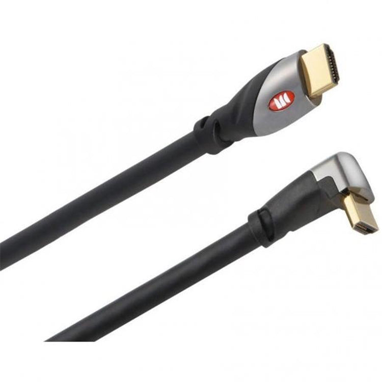 Monster Ultimate Câble HDMI haute vitesse de 6,5 pi avec Ethernet, Connecteur à Angle Droit et Plaqué Or, Noir - Simple Boutique