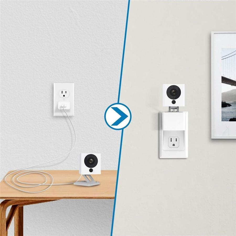 Mrount Support Pivotant à 360 Degré Prise Murale pour Wyze Cam Blanc - Simple Boutique