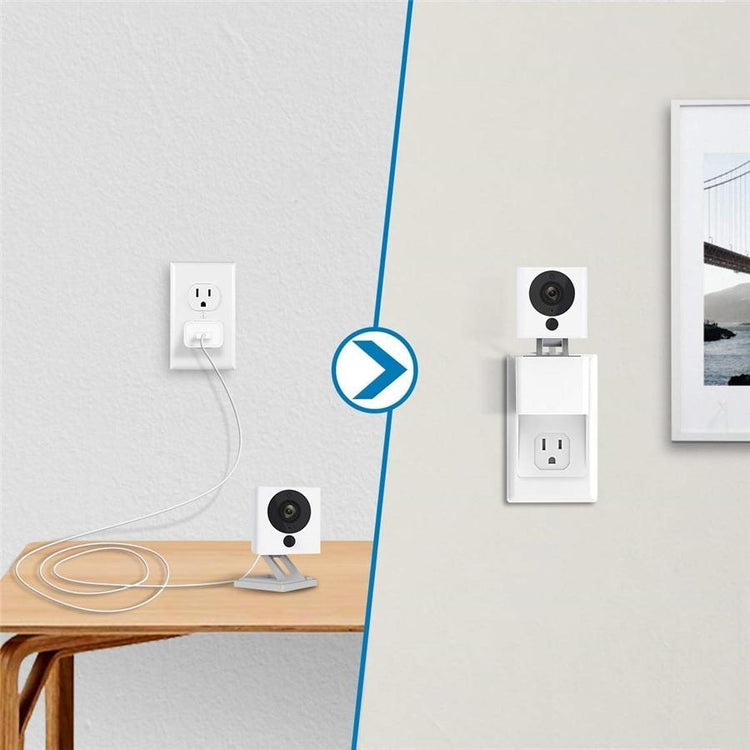 Mrount Support Pivotant à 360 Degré Prise Murale pour Wyze Cam Blanc - Simple Boutique