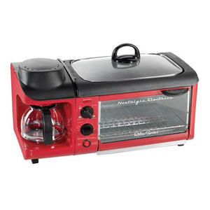 Nostalgia BSET300 Appareil À Déjeuner Muti-Tâches Rétro Rouge - Simple Boutique