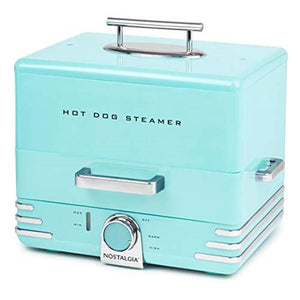 Nostalgia HDS248AQ Autocuiseur à Vapeur pour Hot-Dog, Turquoise - Simple Boutique