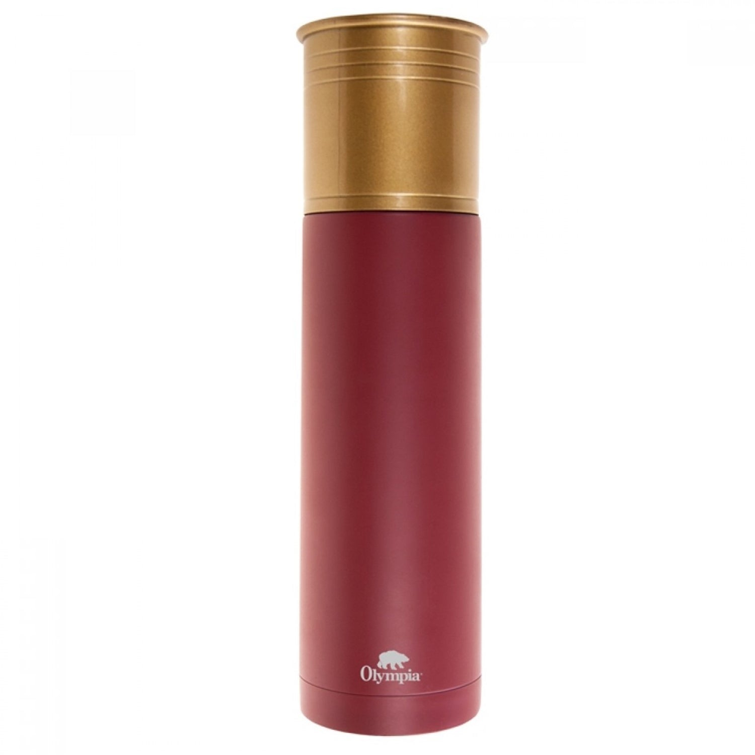 Olympia - Bouteille Isolante Style Douille de Fusil, Capacité de 750mL, Rouge - Simple Boutique