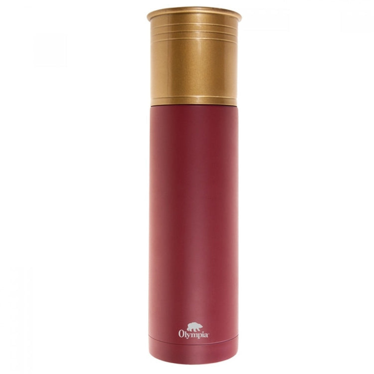 Olympia - Bouteille Isolante Style Douille de Fusil, Capacité de 750mL, Rouge - Simple Boutique