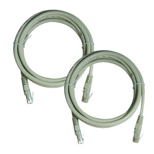 Paquet Valeur de 2x Câble ethernet réseau Cat6 500MHz RJ-45 14 pi gris - Simple Boutique