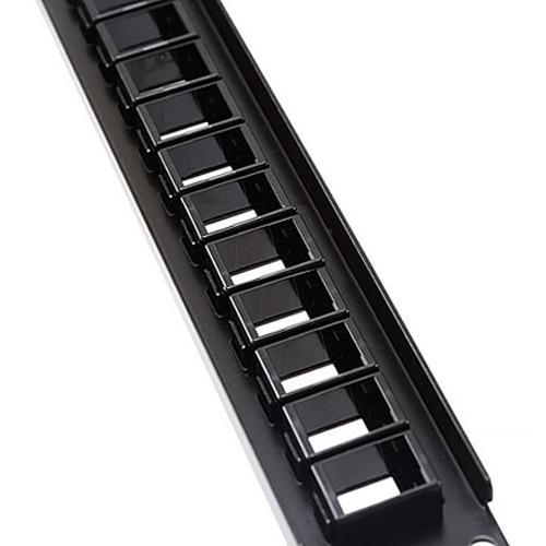 Patch Panel vide pour connecteurs keystone 24 ports noir 19" 1U - Simple Boutique