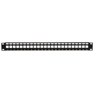 Patch Panel vide pour connecteurs keystone 24 ports noir 19" 1U - Simple Boutique