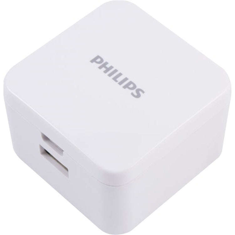 Philips - Chargeur USB Mural avec 1 Prise USB-A et 1 Prise USB-C, Blanc - Simple Boutique