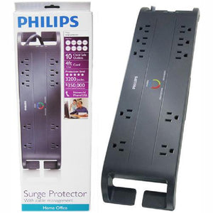 Philips Protecteur de surtension électrique 10 prises 3200J 4pi - Simple Boutique