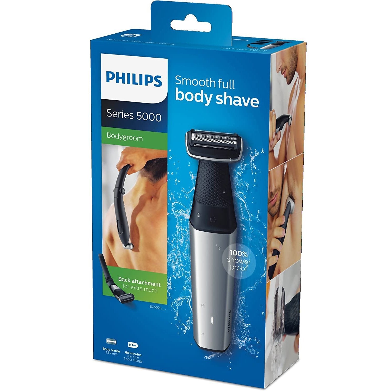 Philips - Rasoir Corporel Sans-Fil, Utilisable Sous la Douche, Batterie Rechargeable, Noir - Simple Boutique
