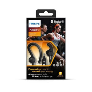 Philips SHQ7800BK/27 - Écouteurs Intra-Auriculaire Sport Sans-Fil, ActionFit, Bluetooth 4.1, Noir - Simple Boutique