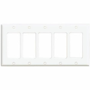 Plaque DECORA Blanche 5 Ouvertures - Simple Boutique