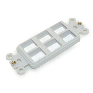 Plaque Murale "Decora" Keystone Blanche 6 Ouvertures - Simple Boutique