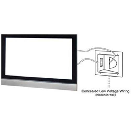 Plaque media murale Blanche pour câble et prise de courrant - Simple Boutique