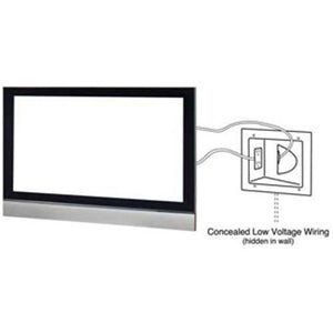 Plaque media murale Blanche pour câble et prise de courrant - Simple Boutique