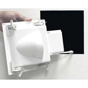 Plaque media murale Blanche pour câble et prise de courrant - Simple Boutique