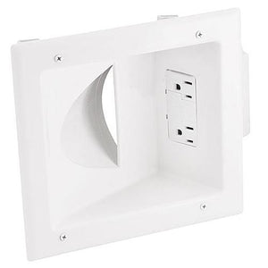 Plaque media murale Blanche + protecteur de surtension 340joules - Simple Boutique