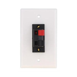 Plaque murale 1 Speaker avec connecteurs a ressort - blanche - Simple Boutique