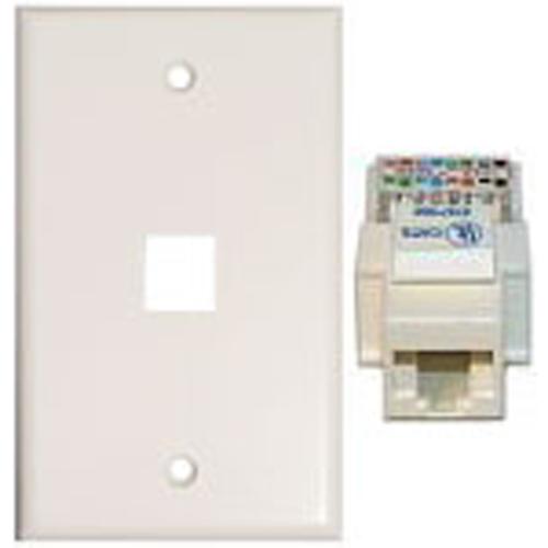 Plaque murale Cat5e Keystone Kit (Plaque + 1 connecteur) - Simple Boutique
