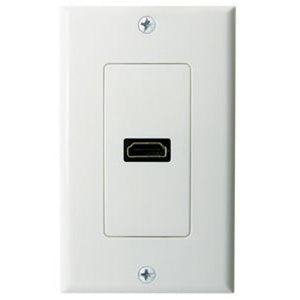 Plaque murale HDMI Decora (1 coupleur F/F) Blanc - Simple Boutique