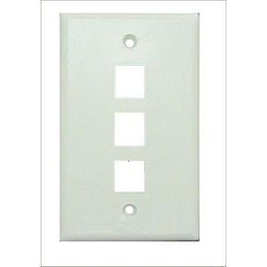 Plaque murale Keystone blanche 3 ouvertures - Simple Boutique