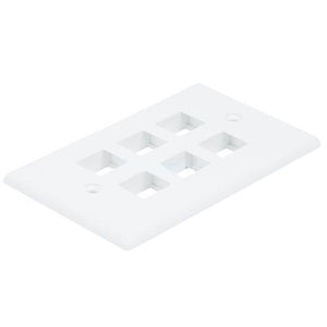 Plaque murale Keystone blanche 6 ouvertures - Simple Boutique