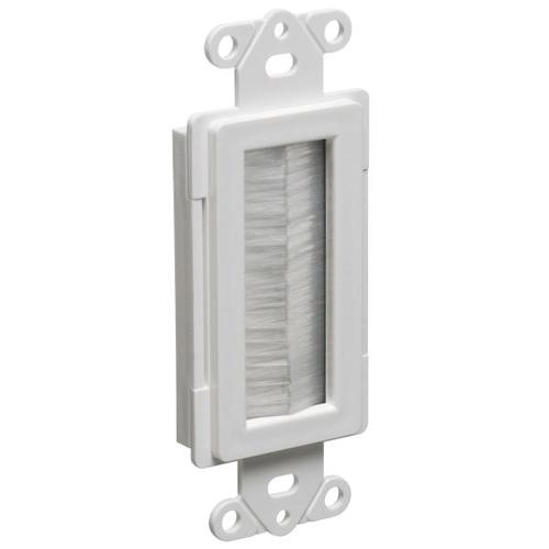 Plaque murale "Pass-thru" pour câbles "Brosse" blanche - DECORA - Simple Boutique